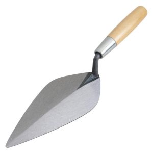 10 In. Narrow London Brick Trowel with Wood Handle | Masonry, Concrete & Tile Tools Hand Tools Masonry, Concrete & Tile Tools