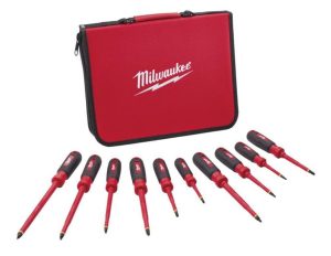 10 pc. 1000V Insulated Screwdriver Set with EVA Foam Case | Tool Sets Hand Tools Red