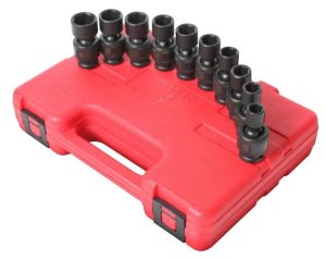 10 pc. 3/8 In. Dr. Metric Universal Impact Socket Set | Sockets & Socket Sets Hand Tools Black