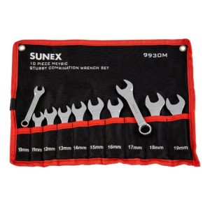 10 pc. Metric Stubby Combo Wrench Set | Tool Sets Hand Tools Silver