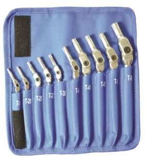 10 piece Chrome Torx Hex Pro Wrench Set – Sizes: T15-T55 | Hex Keys Hand Tools Hex Keys