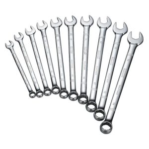 10 piece Combination Wrench Set (MM) | Wrenches Hand Tools Silver