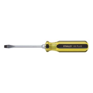 100 PLUS Screwdriver Standard Slotted Tip 1/4 in x 4 in | Screwdrivers Hand Tools Screwdrivers