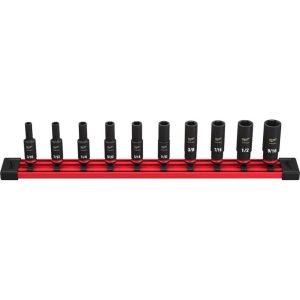 10PC SHOCKWAVE Impact Duty Socket SAE Deep 6 Point Set | Sockets & Socket Sets Hand Tools Black