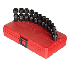 12 pc. 1/4 In. Drive Metric Universal Impact Socket Set | Sockets & Socket Sets Hand Tools Black