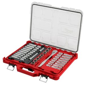 1/2in Drive Ratchet & Socket Set with PACKOUT Organizer 47pc | Tool Sets Hand Tools Silver