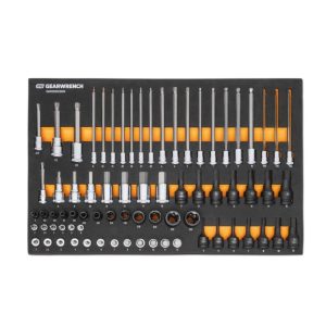 1/4, 3/8, 1/2 Drive Metric Bit Socket Set in Foam Storage Tray 74pc | Tool Sets Hand Tools Tool Sets