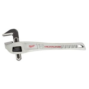 14 in. Aluminum Offset Pipe Wrench | Wrenches Hand Tools Silver