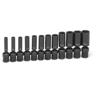 1/4 In. Drive Deep Length Surface Drive Universal Set | Sockets & Socket Sets Hand Tools Gray