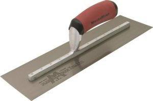 14 In. x 3 In. Finishing Trowel Curved DuraSoft Handle | Masonry, Concrete & Tile Tools Hand Tools Gray