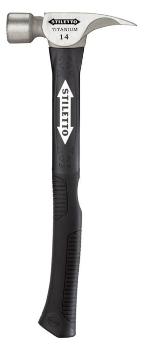 14 oz Titanium Milled Face Hammer with 18 in. Hybrid Fiberglass Handle | Hammers & Mallets Hammers & Mallets Black