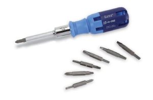 15-In-One Ratchet Screwdriver with Imprint | Screwdrivers Hand Tools Blue