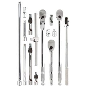 15 Piece 1/2 in Drive Tools and Accessories Set | Hand Ratchets Hand Ratchets Hand Ratchets