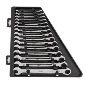 15pc Ratcheting Combination Wrench Set – Metric | Tool Sets Hand Tools Silver