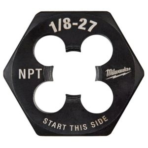 1/8 in -27 NPT 1-Inch Hex Threading Die | Taps & Dies Hand Tools Taps & Dies