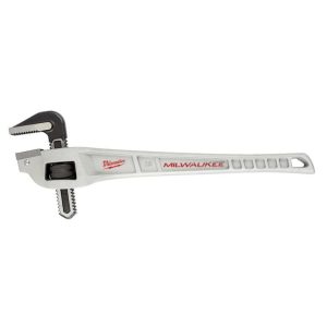 18 in. Aluminum Offset Pipe Wrench | Wrenches Hand Tools Silver