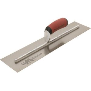 18 In. x 4 In. Finishing Trowel Curved DuraSoft Handle | Masonry, Concrete & Tile Tools Hand Tools Gray