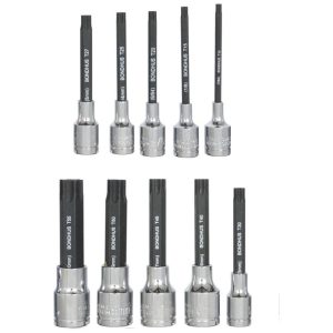 2 Inch Star Socket Bits with Sockets Set of 10 | Hex Keys Hand Tools Hex Keys