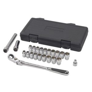 23Pc Pass-Thru 3/8 Drive SAE and MM Set | Hand Ratchets Hand Ratchets Hand Ratchets