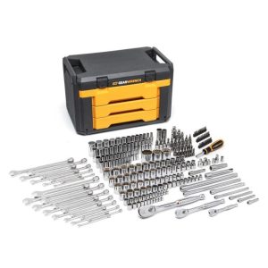 243 Pc. 12 Point Mechanics Tool Set in 3 Drawer Storage Box | Sockets & Socket Sets Hand Tools Silver