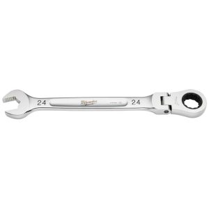 24MM Flex Head Ratcheting Combination Wrench | Wrenches Hand Tools Silver