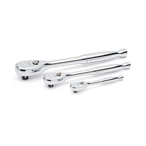 3 Pc 1/4in 3/8in and 1/2in Drive 120XP Teardrop Ratchet Set | Hand Ratchets Hand Ratchets Hand Ratchets