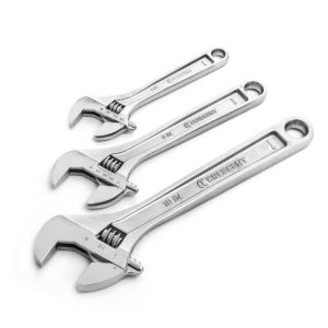 3 pc. Adjustable Wrench Set 6 8 In. & 10 In.in | Wrenches Hand Tools Silver