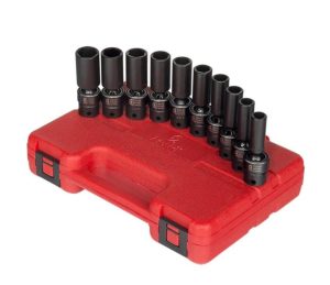 3/8 In. Drive Metric Universal Deep Impact Socket Set 10 pc. | Sockets & Socket Sets Hand Tools Black