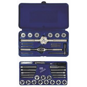 39 piece Tap & Die Set Fractional | Taps & Dies Hand Tools Silver