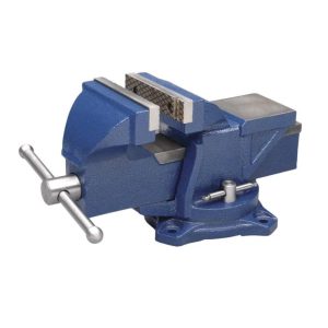 4 In. Heavy Duty Bench Vise with Swivel | Vises & Anvils Hand Tools Blue