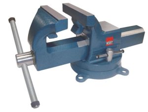 4 Inch Drop Forged Bench Vise with Swivel Base | Vises & Anvils Hand Tools Blue