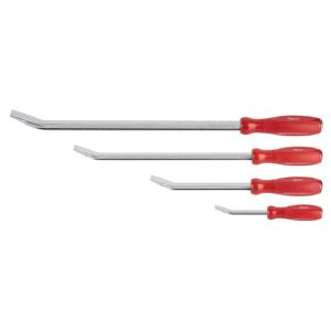 4-Piece Pry Bar Set | Wrecking Pry Bars Hand Tools Red