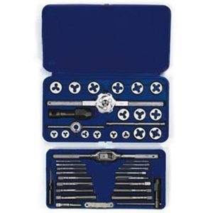 41 Pc. Machine Screwith Fractional Tap | Taps & Dies Hand Tools Silver