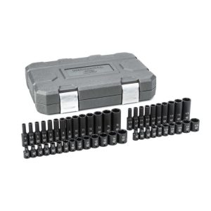 48-PC 1/4 Dr Std/Dp Imp Skt Set | Sockets & Socket Sets Hand Tools Black