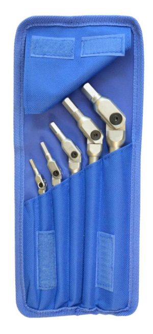 5 piece Chrome Hex Pro Wrench Set – Sizes: 4-10mm | Hex Keys Hand Tools Hex Keys