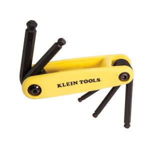 5pc SAE Yellow Grip-It Ball Hex Key Set | Hex Keys Hand Tools Hex Keys