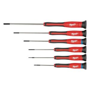 6 pc. Precision Screwdriver Set | Screwdrivers Hand Tools Red & Black