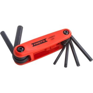 6 Piece Folding Hex Key Set with Comfort Grip: 5/32-3/8 in | Hex Keys Hand Tools Hex Keys