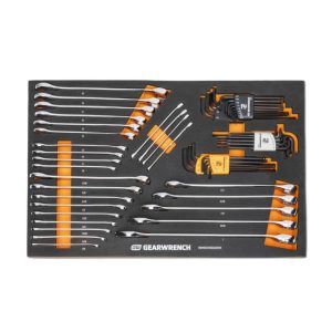 6 Point Combination Wrench and Hex Key Set in Foam Storage Tray 59pc | Tool Sets Hand Tools Tool Sets