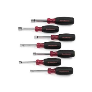 7 pc Full Hollow Shaft Cushion Grip SAE Nut Driver Set | Nut Drivers Hand Tools Nut Drivers