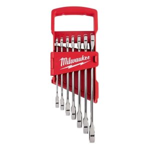 7pc Ratcheting Combination Wrench Set – SAE | Tool Sets Hand Tools Silver