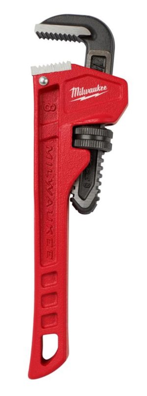 8 in. Steel Pipe Wrench | Wrenches Hand Tools Red