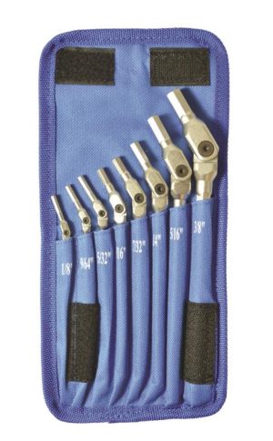 8 piece Chrome Hex Pro Wrench Set – Sizes: 1/8-3/8in | Hex Keys Hand Tools Hex Keys