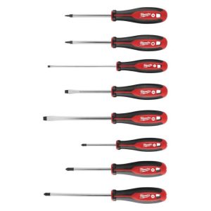 8pc Screwdriver Kit with Square | Screwdrivers Hand Tools Black & Red