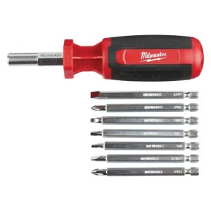 9-in-1 Square Drive Multi-Bit Driver | Screwdrivers Hand Tools Red