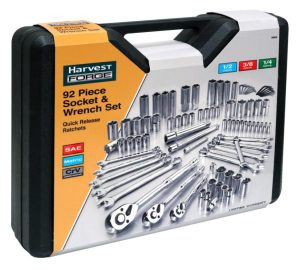 92 pc Professional Socket & Wrench Set | Tool Sets Hand Tools Silver