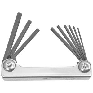 9pc Hex Fold-up Tool Set 0.050-3/16 | Hex Keys Hand Tools Hex Keys