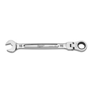 Combination Wrench Flex Head Ratcheting 15mm | Wrenches Hand Tools Silver