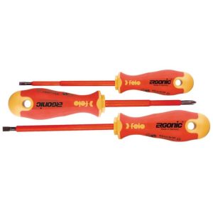 Ergonic Insulated 3 pc. Set Slotted & Phillips | Screwdrivers Hand Tools Screwdrivers