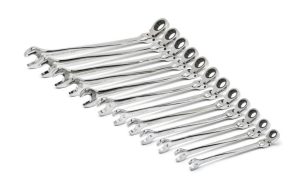 Flex Combination Ratcheting Wrench Set 12 Pc. XL X-Beam Metric | Tool Sets Hand Tools Silver